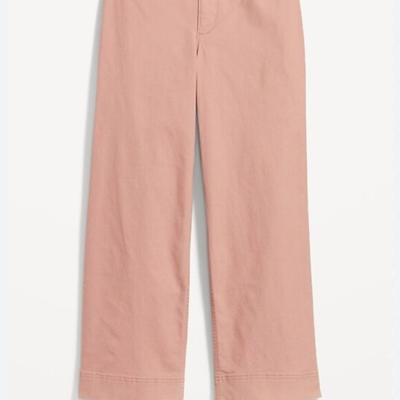 Old Navy High-Waisted Crop Chino Wide Leg Pant Size 6 Tall Two pair LIKE NEW - Picture 3 of 12